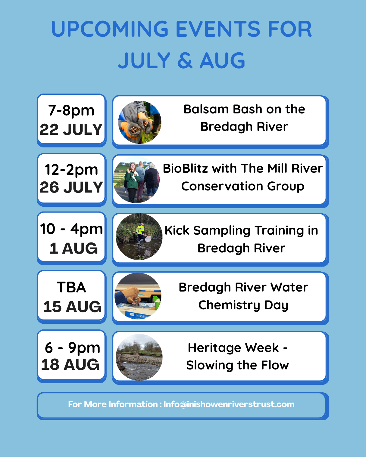 White and Light Blue Minimalist Event Schedule Instagram Post